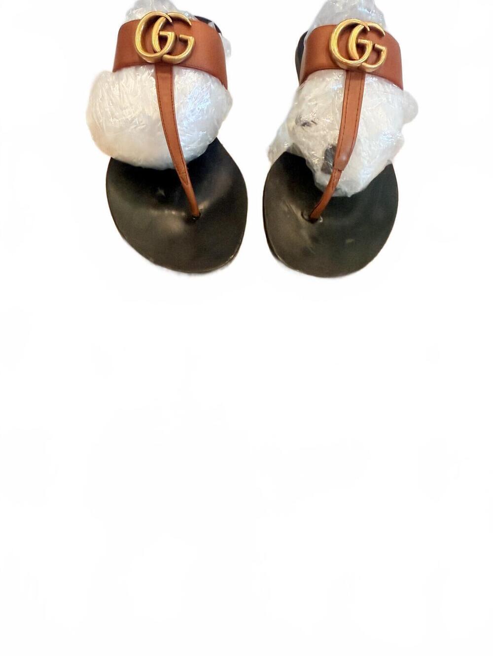 Gucci Marmont Double G Brown Leather Sandals [COPY] - Picture 10 of 10